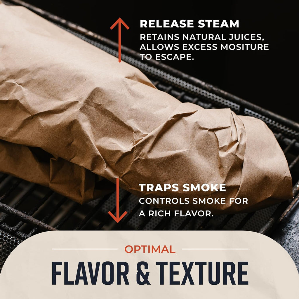 24 Inch x 175 Feet, Brown Butcher Paper Roll, Unbleached, Uncoated, Unwaxed, Food-Grade, Wide Kraft Paper for BBQ