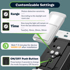 TOPGREENER PIR Motion Sensor Light Switch,No Neutral No Ground Wire,10 Pack