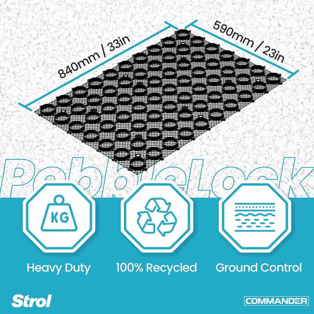PebbleLock Interlocking Permeable Paver Grid Heavy-Duty, 64 sq ft 12 Pack