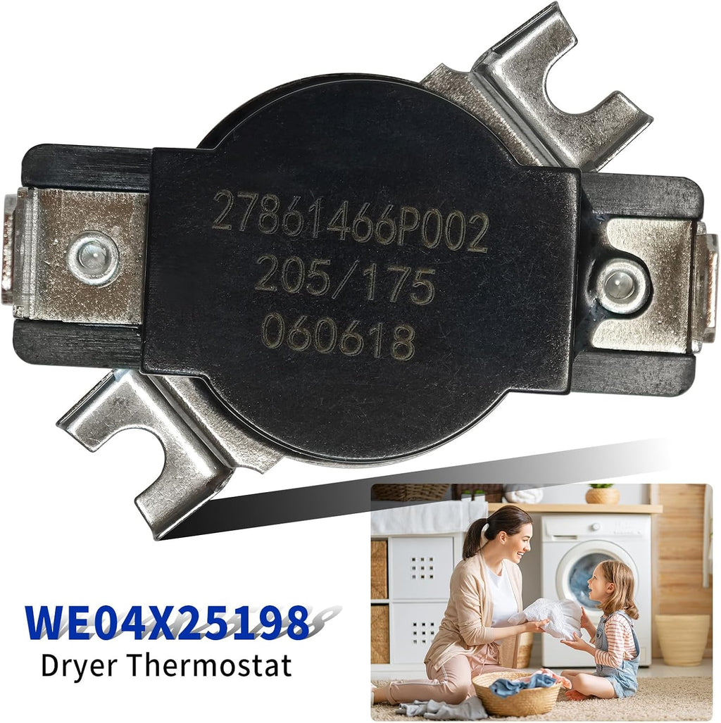 WE04X25198 Dryer Thermostat Replacement Compatible with GE Dryers