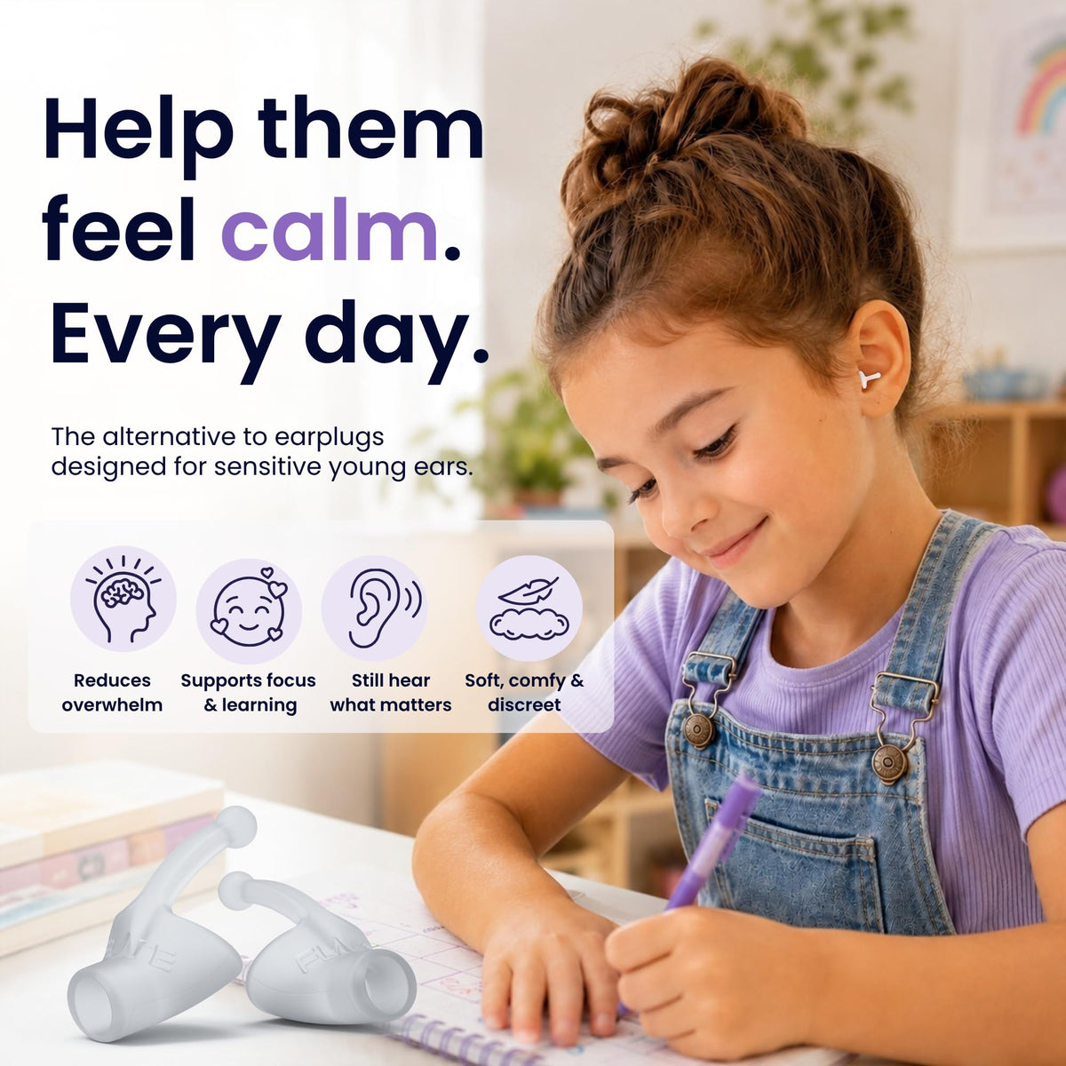 Calmer Kids | Noise Reducing Ear Plugs Alternative