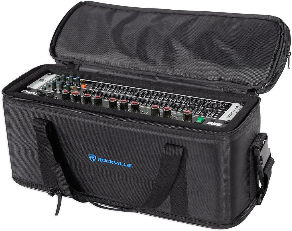 RRB30 3U Rack Bag Double-Sided Case, 12" Depth, Shoulder Strap | 800D Ballistic Nylon, Lockable Zippers, Removable