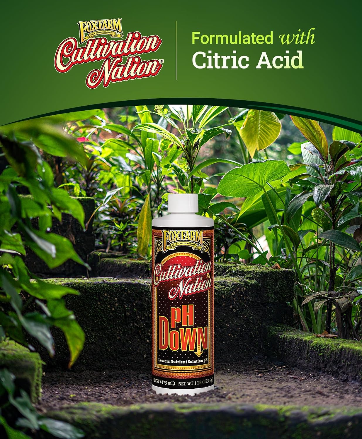 Cultivation Nation pH Down for Plants’ Nutrient Solutions - Formulated with Citric Acid for Adjustment - Ideal for