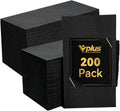 200 Pack Black Paper Napkins, 3 Ply, 7.8x4.3 inch (Folded)