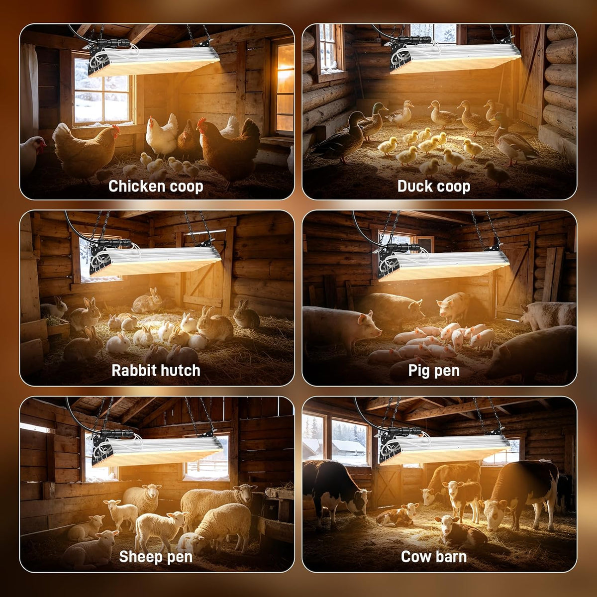 400W Chicken Coop Heater Waterproof Tip-Over Safe for Chicken Coop&Poultry