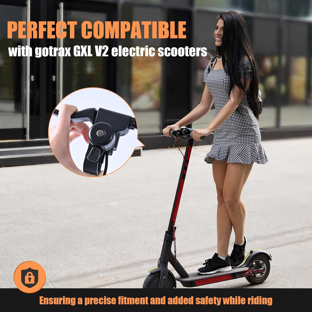 Scooter Brake Handle Lever & Brake Cable Compatible with GOTRAX GXL V2 Electric Scooter Part Replacement Accessories