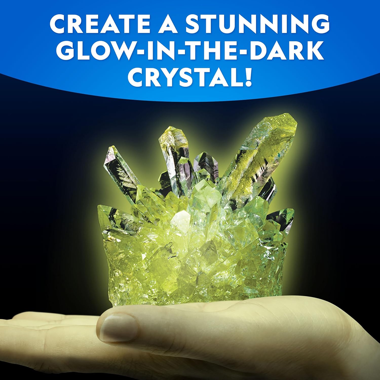 National Geographic Crystal Growing Kit with 5 Unique Activities | Glow-in-the-Dark Crystal, Underwater Crystals