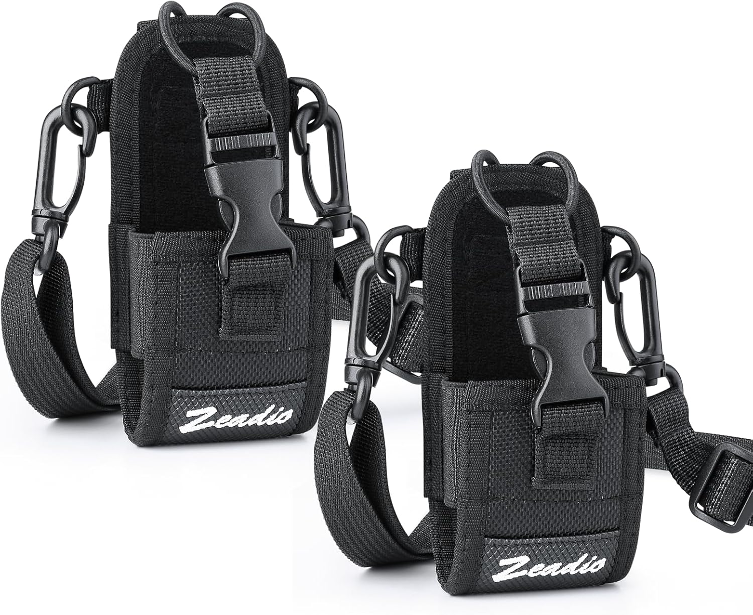 Multi-Position Carry Two-Way Radio Holster, Universal Walkie Talkie Case Pouch with Adjustable Shoulder Strap