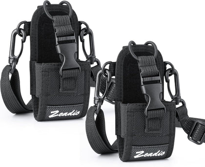 Multi-Position Carry Two-Way Radio Holster, Universal Walkie Talkie Case Pouch with Adjustable Shoulder Strap