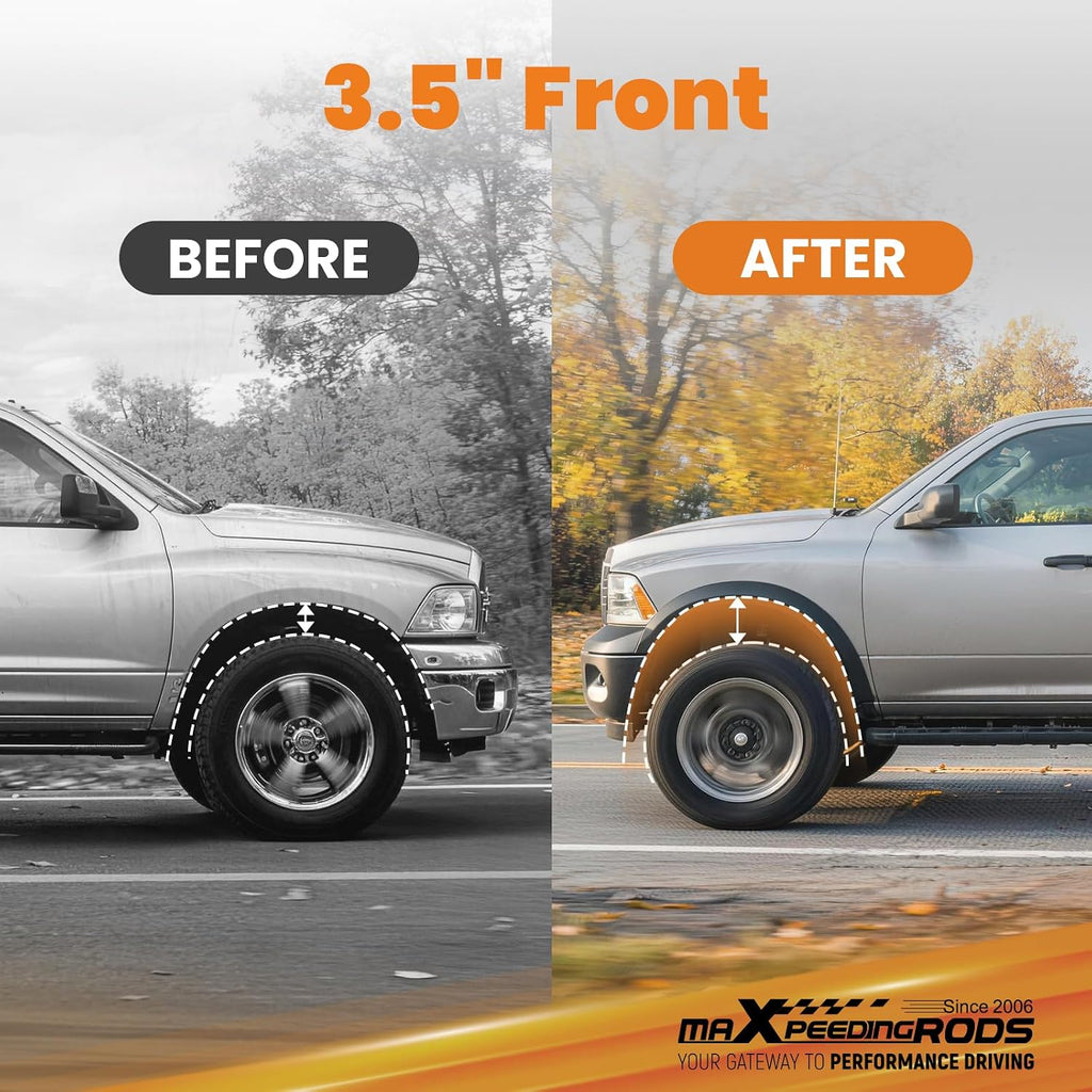 maXpeedingrods 3.5" Front Leveling Kit for Dodge Ram 1500 2500 3500 4WD 1994-2013, Lift Coil Spring Spacers for Pickup Trucks