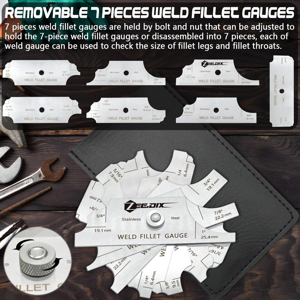 ZeeDix Metal Fillet Weld Gauge Set
