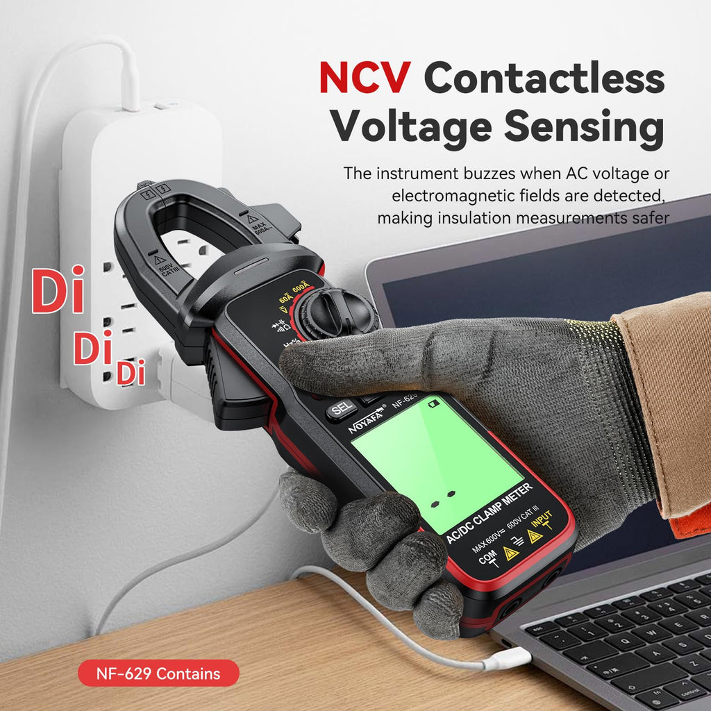 NOYAFA Digital Clamp Meter Multimeter 6000 Counts TRMS