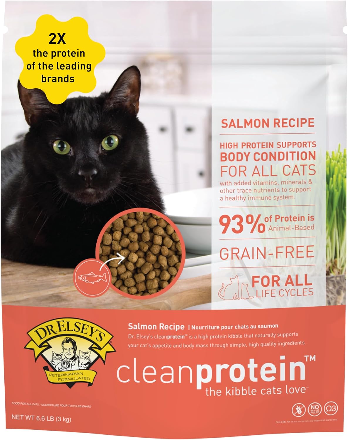 Cleanprotein Salmon Formula Dry Cat Food, 2 Pound (Pack of 1)