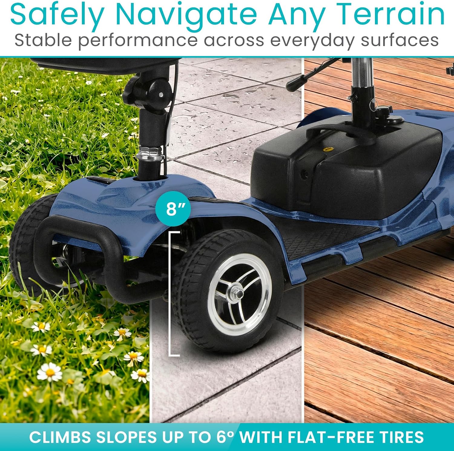 4 Wheel Mobility Scooter - Electric Powered Wheelchair Device