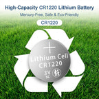 CR1220 Battery 40 Pack, CR1220 3V Lithium Battery