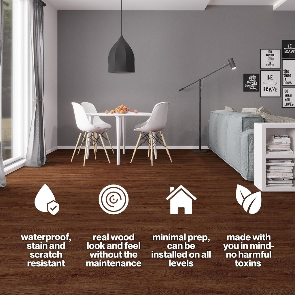 MaxCore Pro | Lucida Surfaces | 7. 5/16"x48" | 24.5 Sq. Ft. | 20mil | 5mm Thick | 10 Pack | Interlocking Click Lock