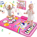 Toys for 1 Year Old Girl Gifts: 3 in 1 Baby Music Mat Toddler Toys Age 1-2 | Piano Drum Animal Touch Unicorn Toy