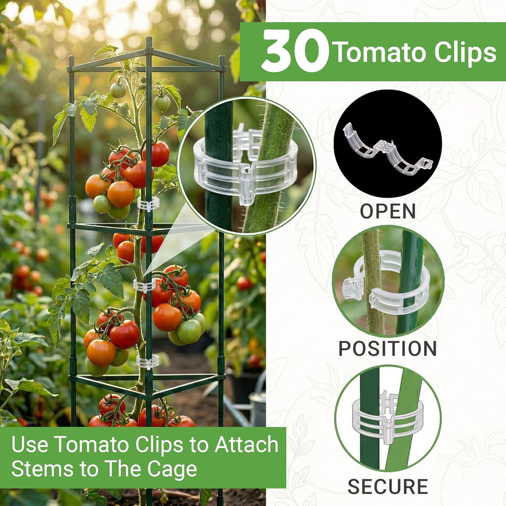 Tomato Cage - Tomatoes Plant Stakes Support Cages Trellis for Garden and Pots (3 Pack - Extra Tall Upto 68 inches)
