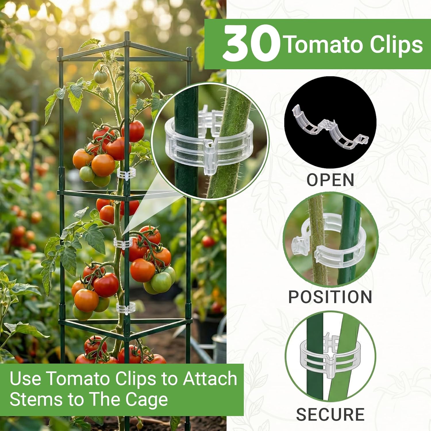 Tomato Cage - Tomatoes Plant Stakes Support Cages Trellis for Garden and Pots (3 Pack - Extra Tall Upto 68 inches)