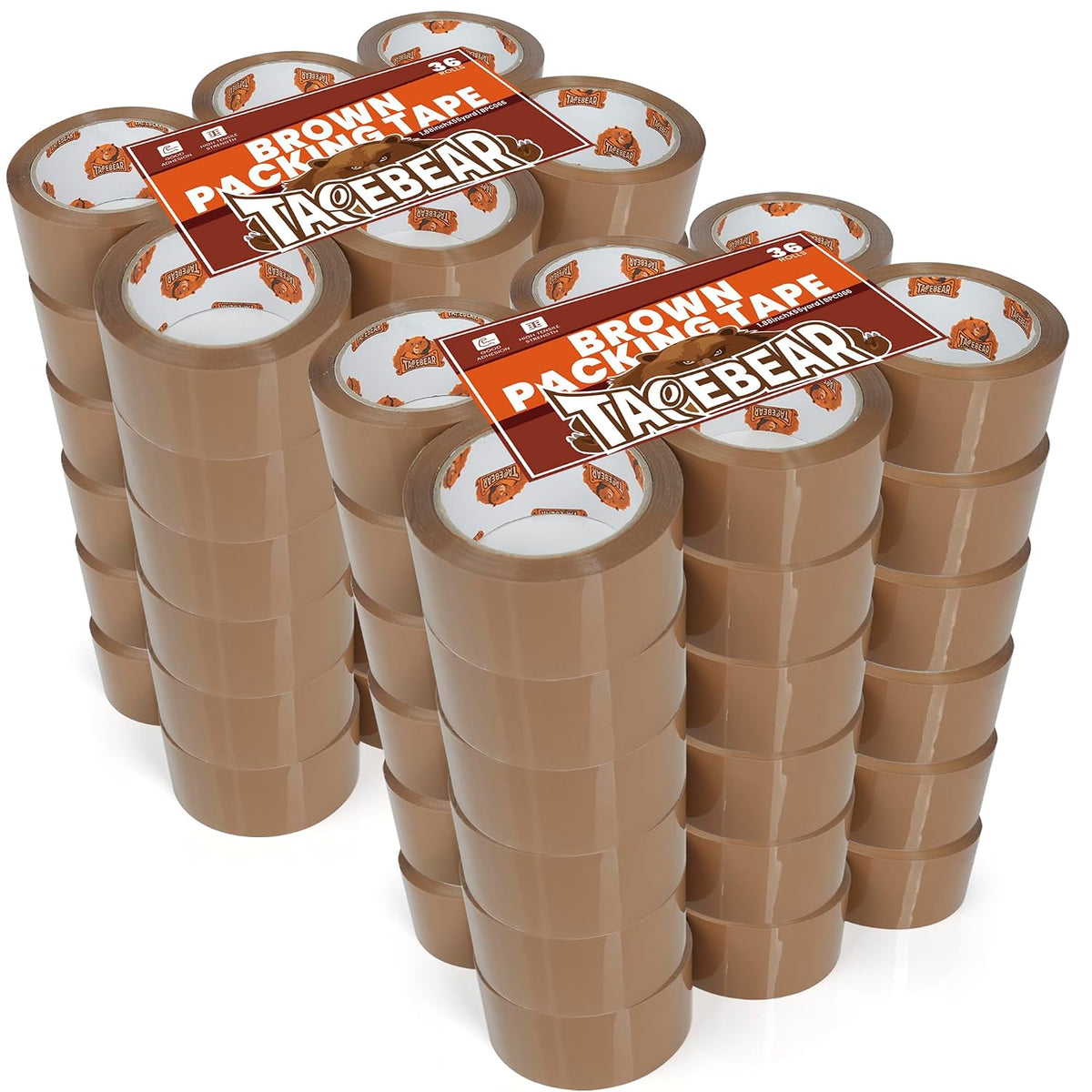 Brown Packing Tape Packaging Tape Refills 2.6mil x 1.88" x 55Yard