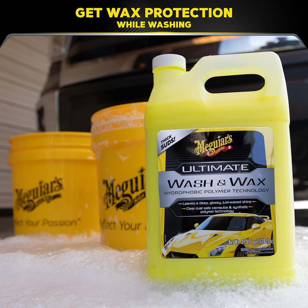 Ultimate Wash and Wax, Car Wash and Wax Cleans and Shines in One Step, Wash, Shine, and Protect with an Enhanced pH