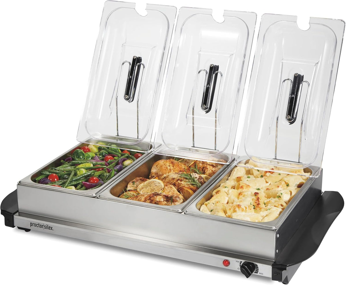 Electric Buffet Server & Food Warmer With Lids