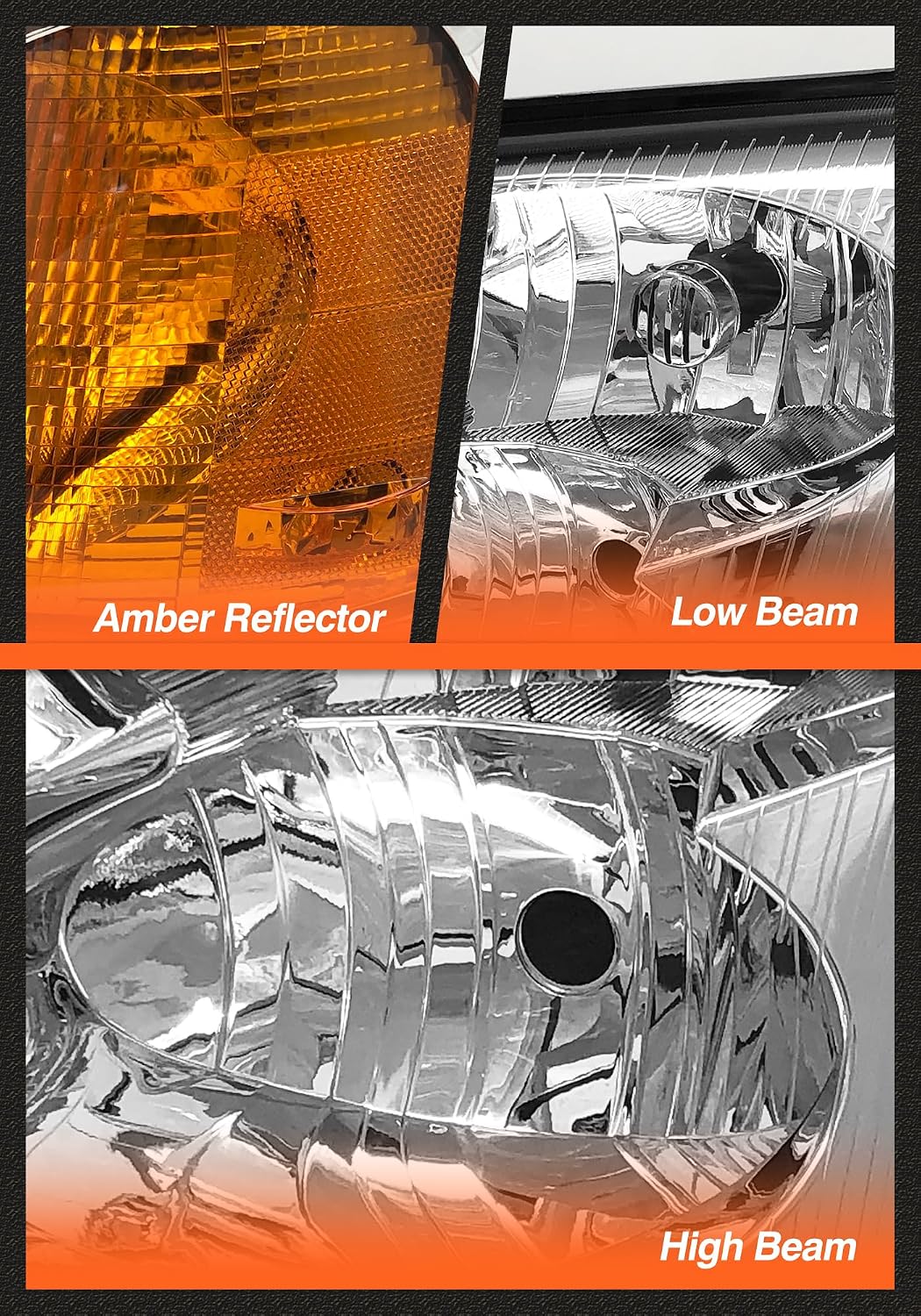 for 2002-2009 GMC Envoy Headlights Assembly Chrome Pair