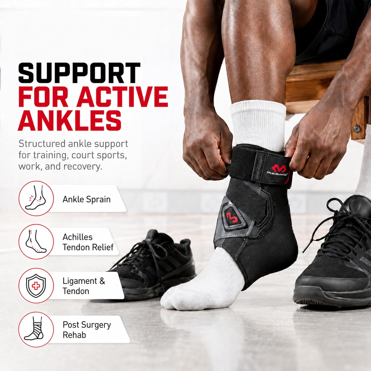 Ankle Brace Sprain Prevention/ Recovery. Bio-Logix Therapy Support, Competition Grade. Perfect for Basketball