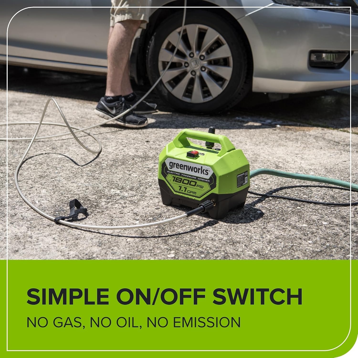 1800 PSI (1.1 GPM) Electric Pressure Washer PWMA Certified