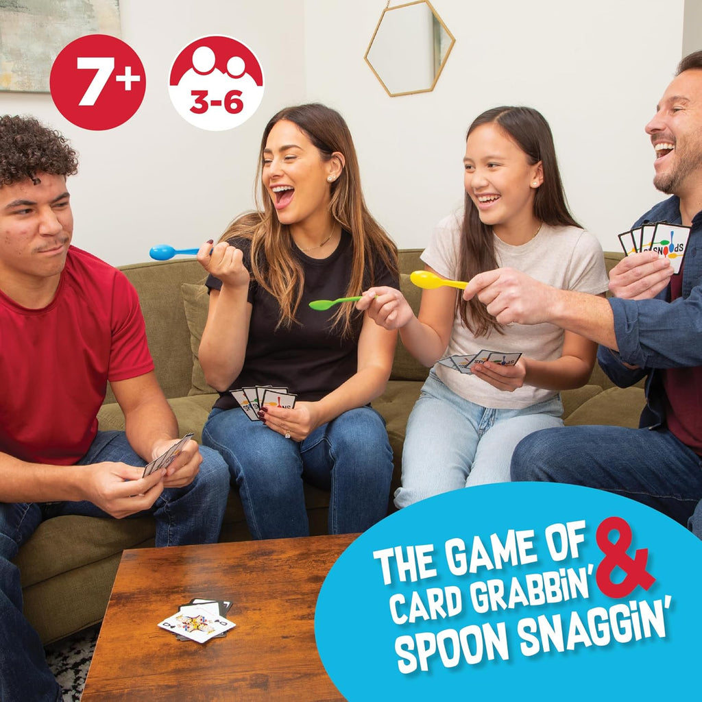 Spoons in a Case, Card Games for Kids - Spoons Game, Fun Family Games for Kids and Adults, Game Night, Travel Games