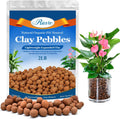 2LB Organic Leca Clay Pebbles for Plants, 4-16mm Drainage Leca Balls | Reusable, Aeration Lightweight Clay Balls