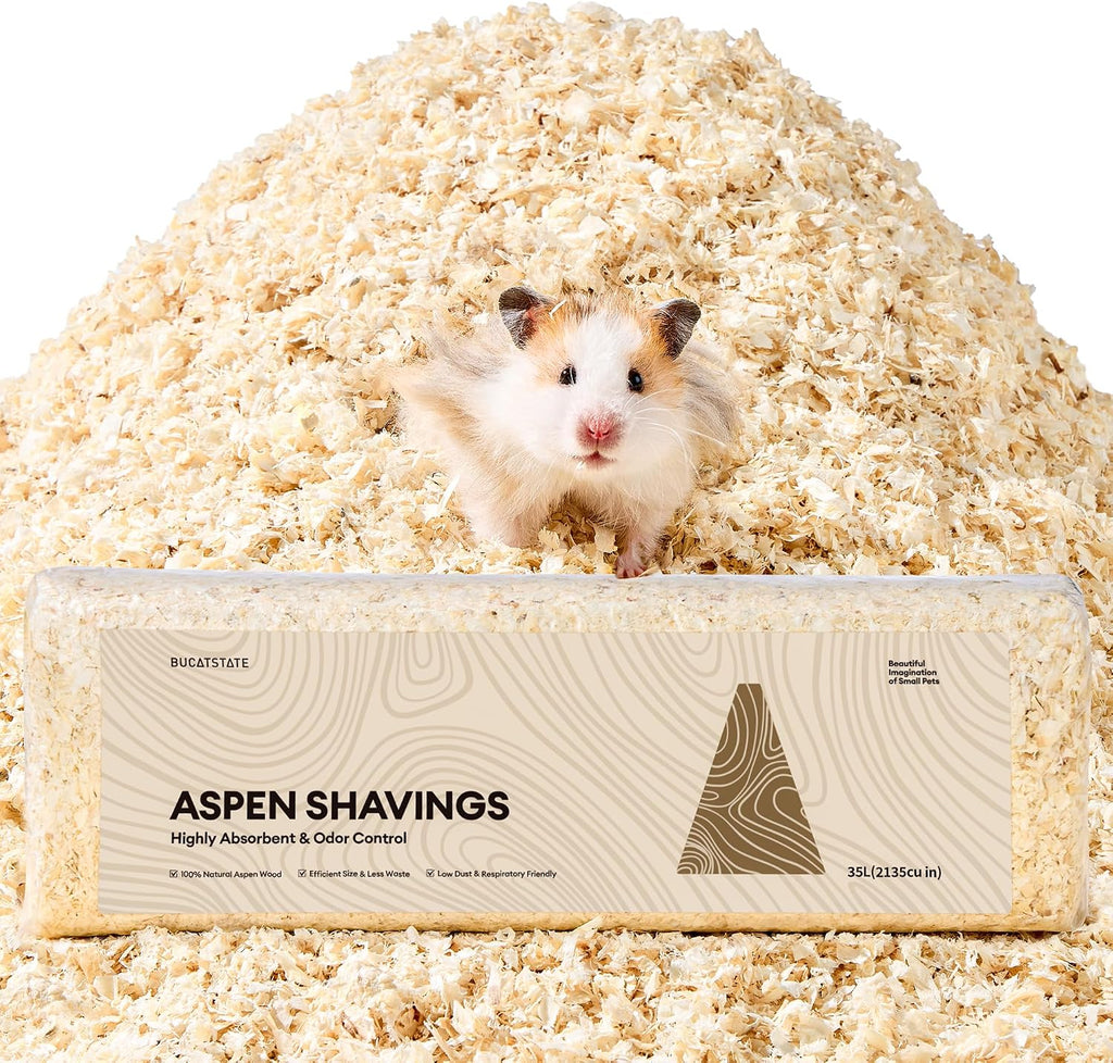 35L Aspen Bedding, Ultra-Fine Shavings for Small Animals | 100% natural <5mm aspen shavings for hamsters, snakes &