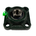 HQRP 4-Pack UCF201-8 Pillow Block Bearing 1/2 inch Bore, 4-Bolt Flange Mounted, Solid Base, Self-Alignment, Square