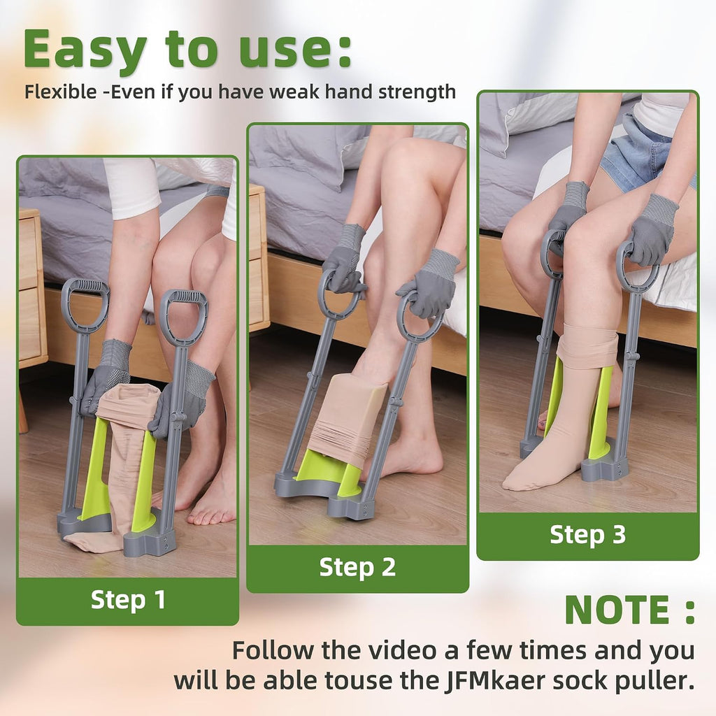 Compression Sock Aid Device - Sock Aids for Compression Stocking - Helper Device for Putting on Hosiery -with