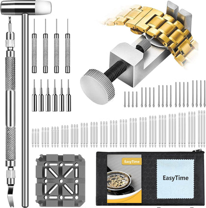 Watch Link Removal Kit: Professional Watch Strap Adjustment Tool Band Replacement Bracelet Resize Kit for All Size