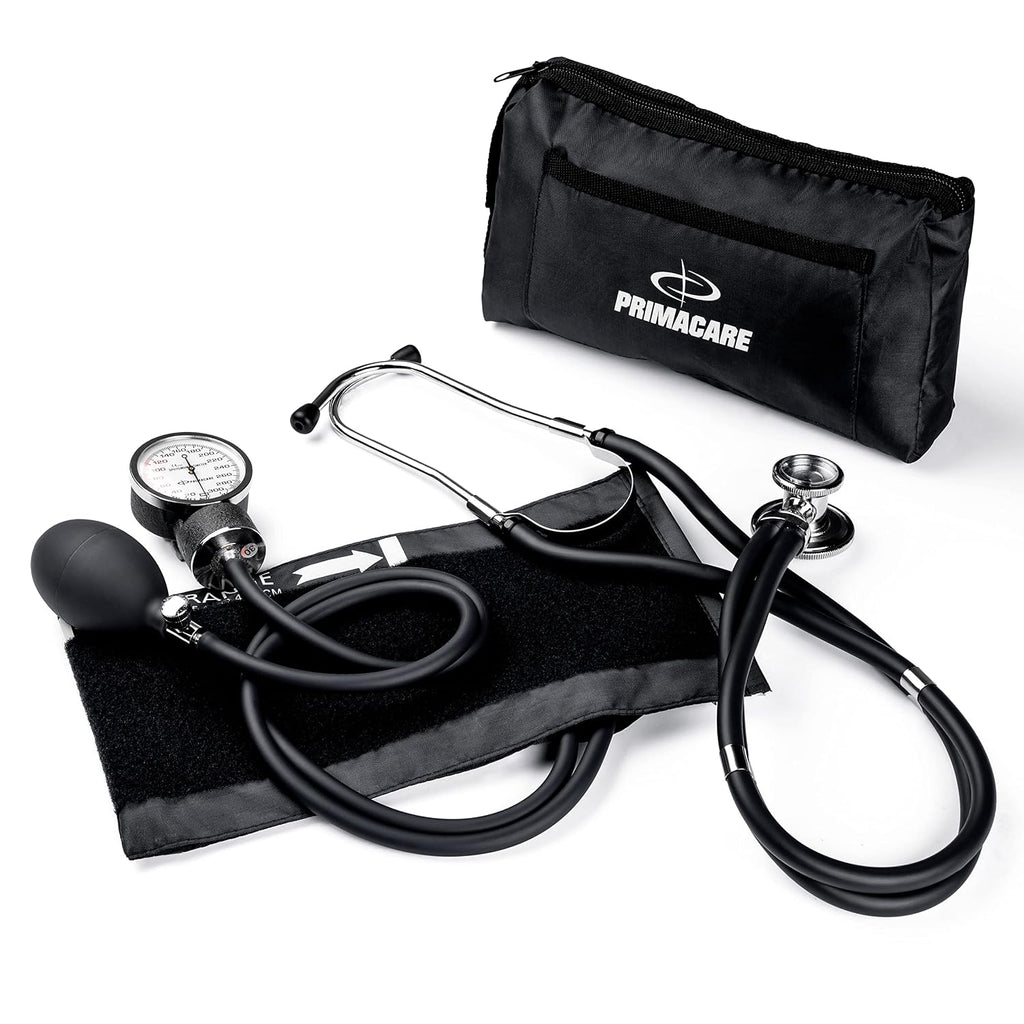 DS-9181-BK Professional Aneroid Sphygmomanometer and Sprague Rappaport Stethoscope, Manual Blood Pressure Kit with
