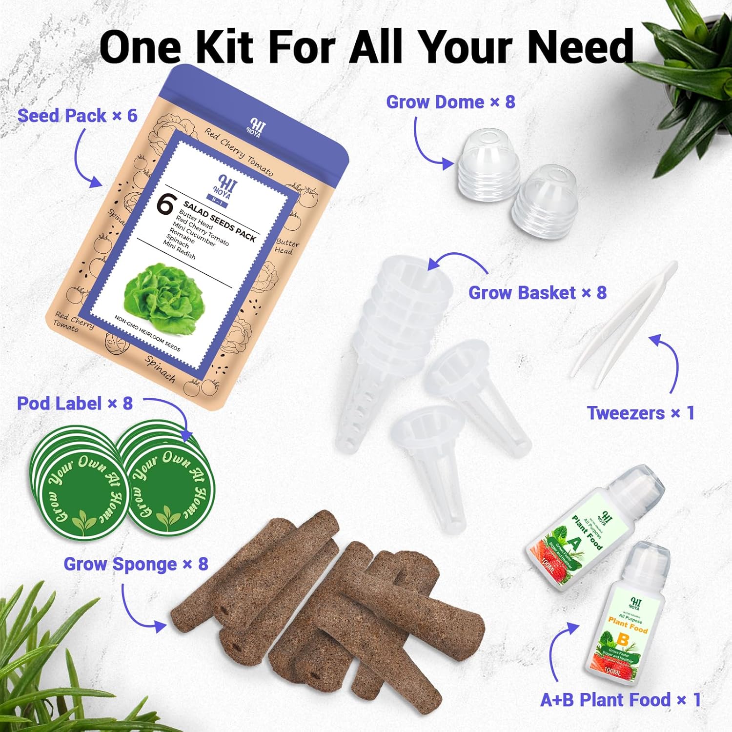 Salad Seed Pods, Grow Anything Kit for All Hydroponics Growing Systems, 8 Pods with 600+ Seeds of Red Cherry Tomato