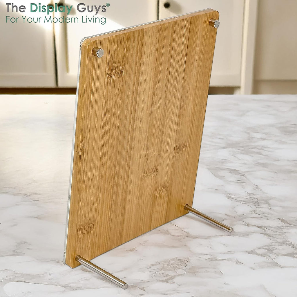 The Display Guys - Bamboo Acrylic Sign Holder w. Display Stand & Hanging Frame (11x14)