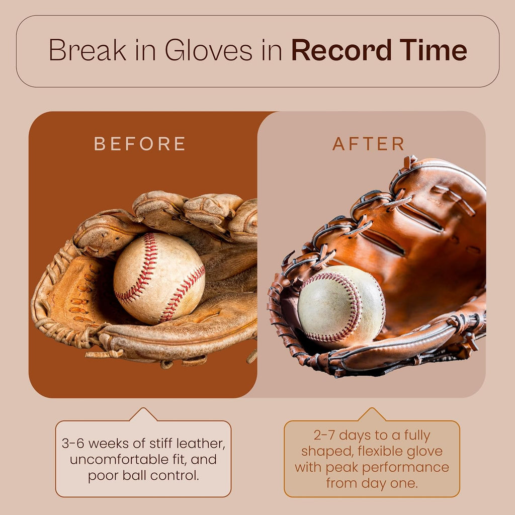 Glove Conditioner, Liquid, 8 Oz – Break in Faster, Keep Leather Maintained – Glove Conditioner for Mitts, Softball, &
