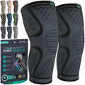 Compression Knee Brace for Women & Men, 2-Pack Knee Brace for Running Knee Pain, Knee Support Compression Sleeve