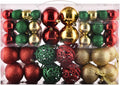 Christmas Balls Tree Ornaments Set, Shatterproof Xmas Decorations Set with Reusable Hand-held Gift Package for
