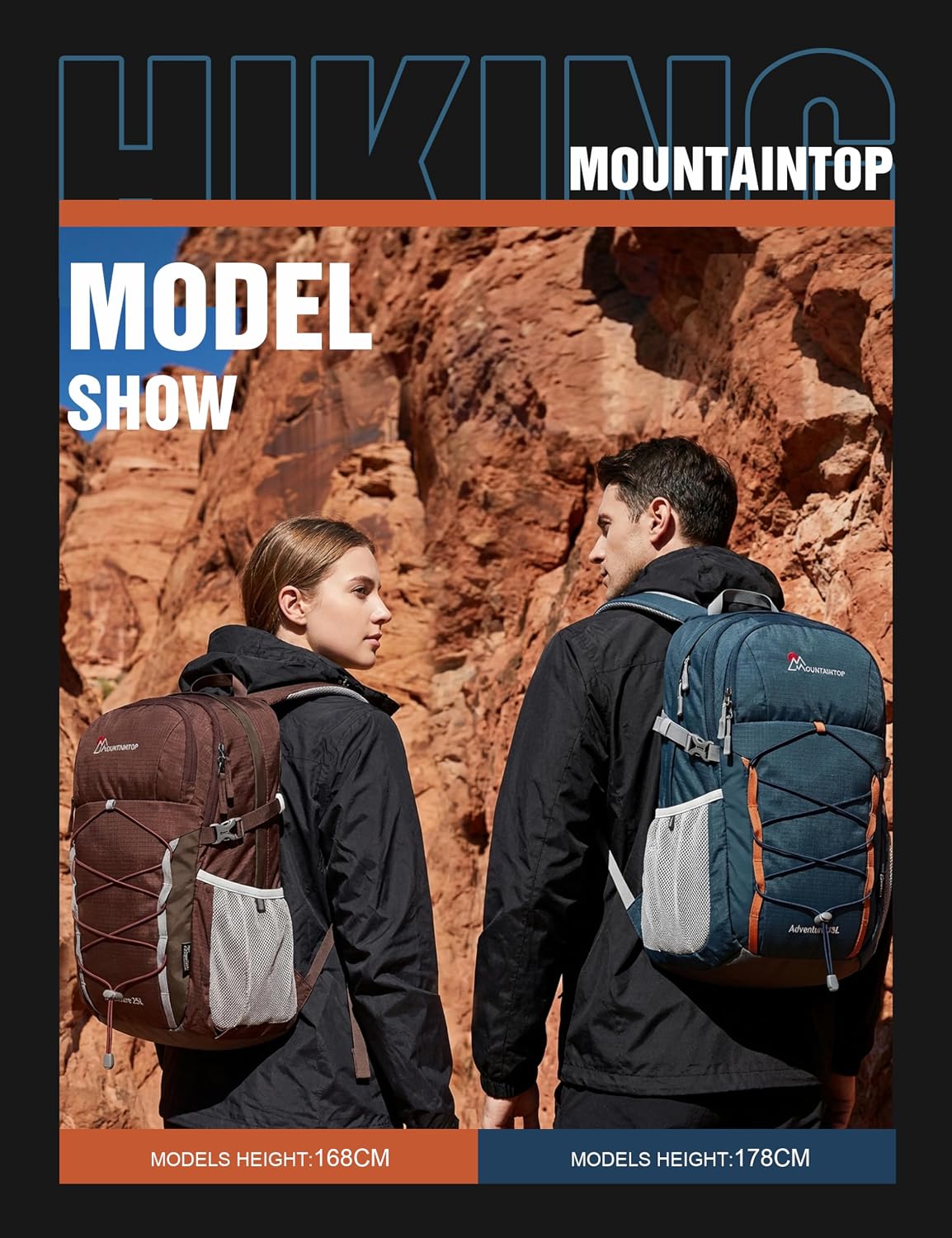 Hiking Backpack,20L/25L/40L Lightweight Travel Backpack with Rain Cover for Outdoor Backpacking, Camping