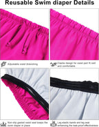 Special Needs Reusable Swim Diapers - Waterproof, Leakproof, Unisex