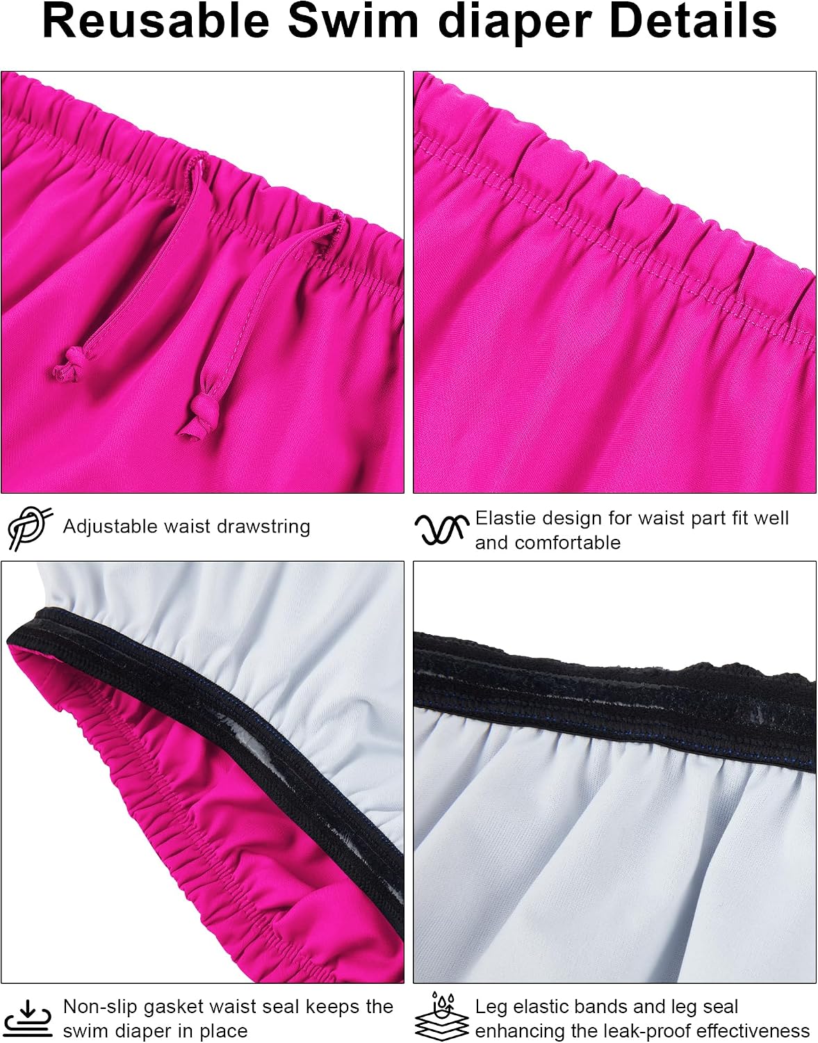 Special Needs Reusable Swim Diapers - Waterproof, Leakproof, Unisex