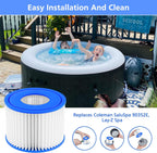 Hot Tub Filter Cartridge Size VI Compatible with Lay-Z-Spa, Coleman SaluSpa 90352E 58323, 6 Pack