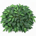 100Pcs Artificial Silk Italian Ruscus Green Leaves for DIY Decor