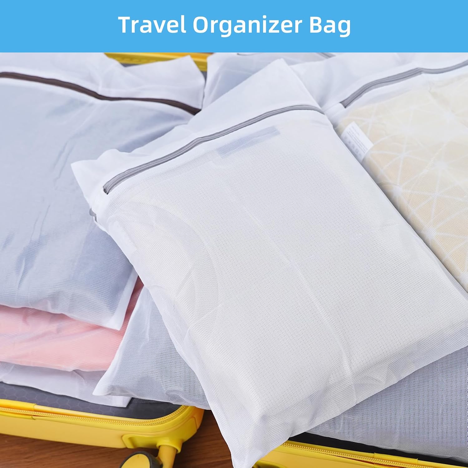 Mesh Laundry Bags for Delicates Durable Protective Wash Bags | Travel Storage Bags for Intimates Lingerie, 2PCS（2XL）