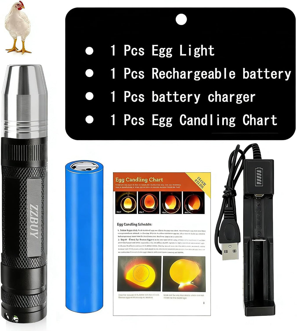 Egg Candler for Chicken Eggs, Rechargeable USB Egg Candling Light