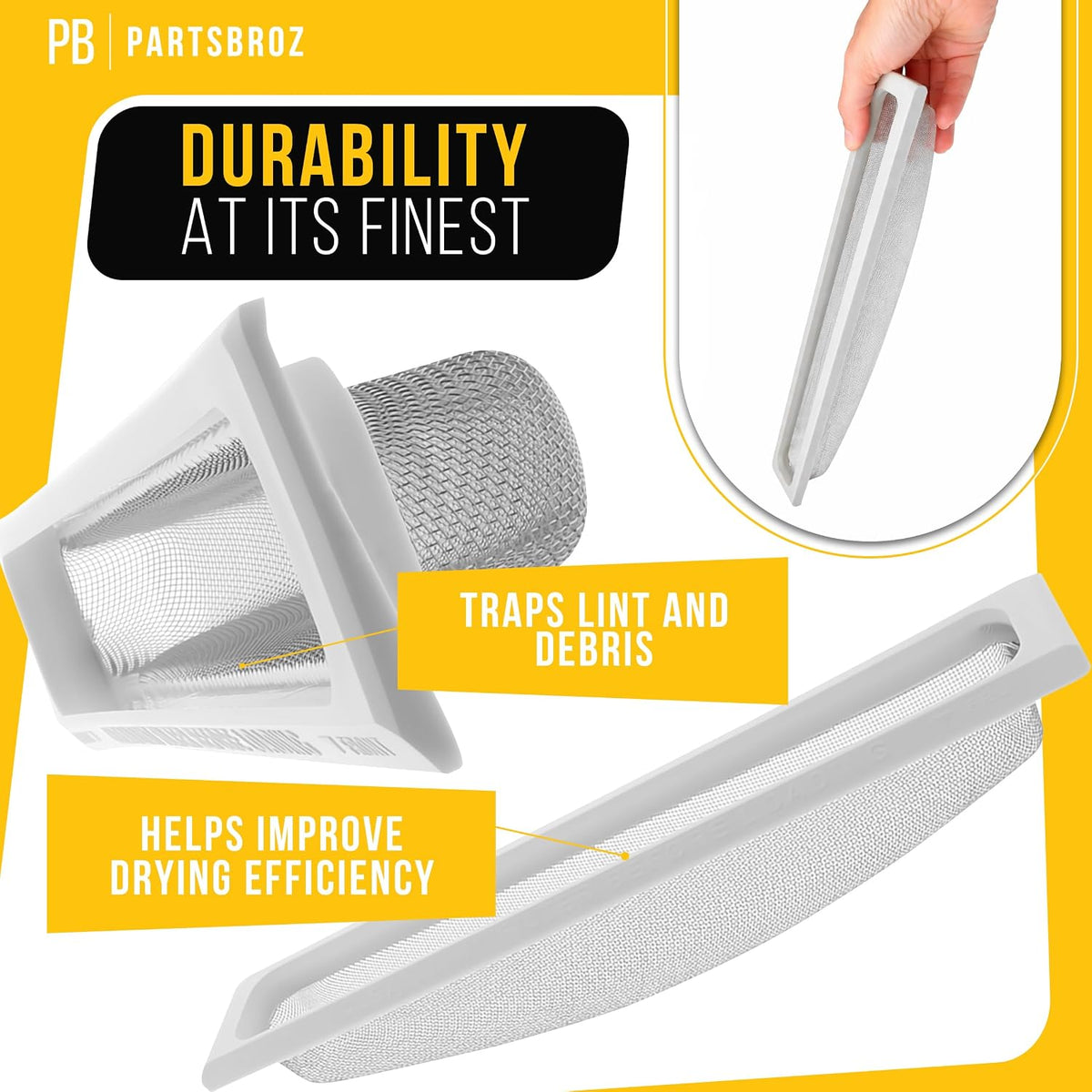 Dryer Lint Filter Case Screen for Frigidaire FFLE40C3QW0