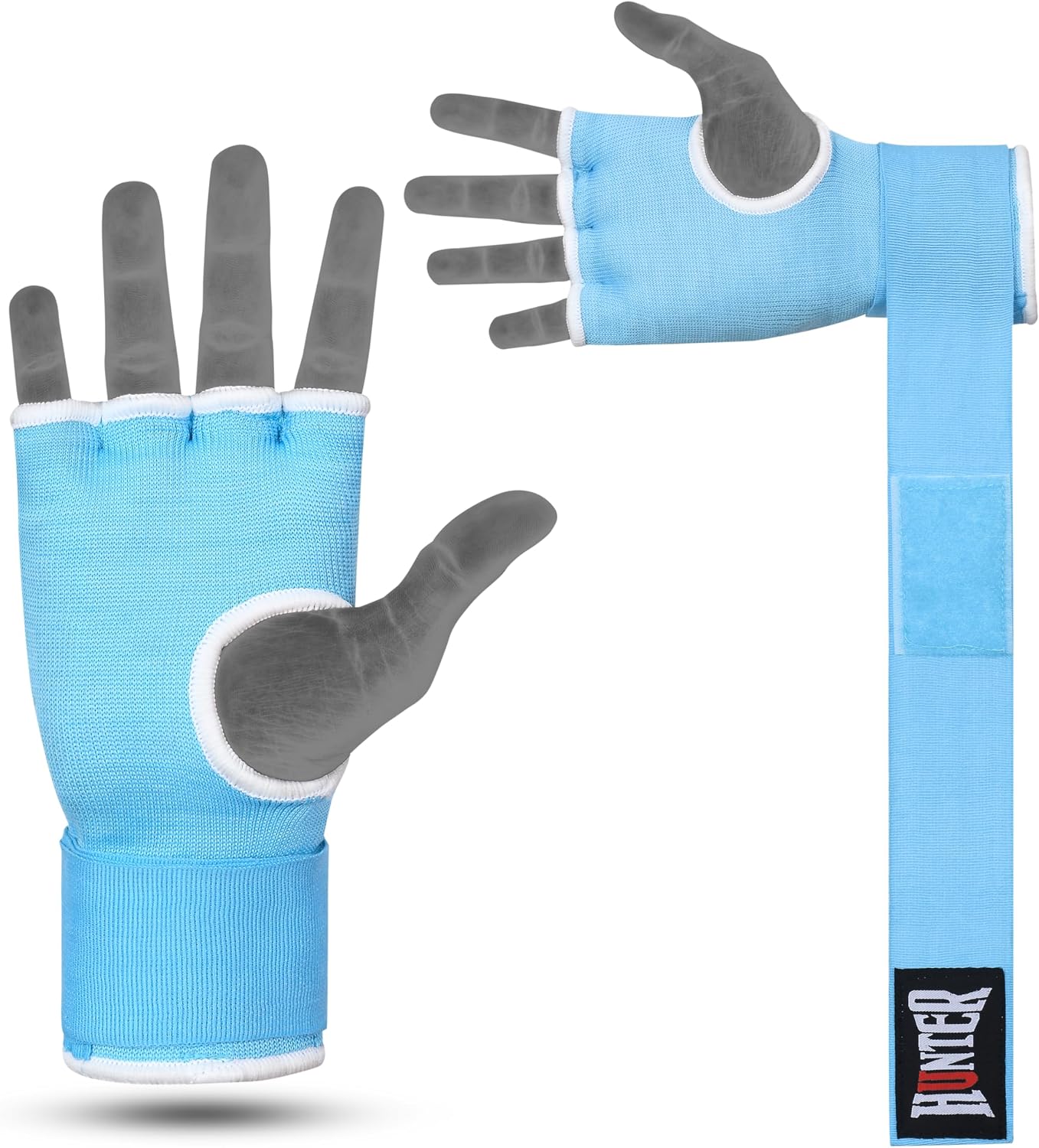 Gel Boxing Hand Wraps for Men & Women, Quick Inner Gloves with Wrist Support for MMA, Muay Thai, Kickboxing & Martial